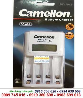 Máy sạc nhanh có màn hình LCD Camelion BC-1012- sạc pin 4 pin AA/AAA chính hãng